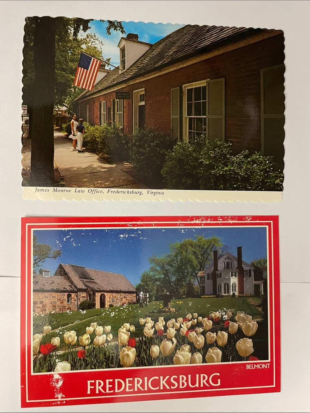 Vintage Fredericksburg VA Postcard Lot James Monroe Law Office Belmont